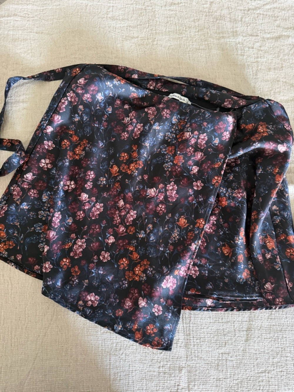 Abercrombie & Fitch Black Floral Mini Skirt